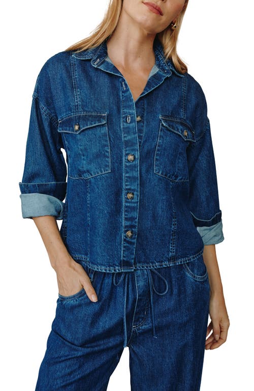 Bella Dahl Denim Shacket In Blue
