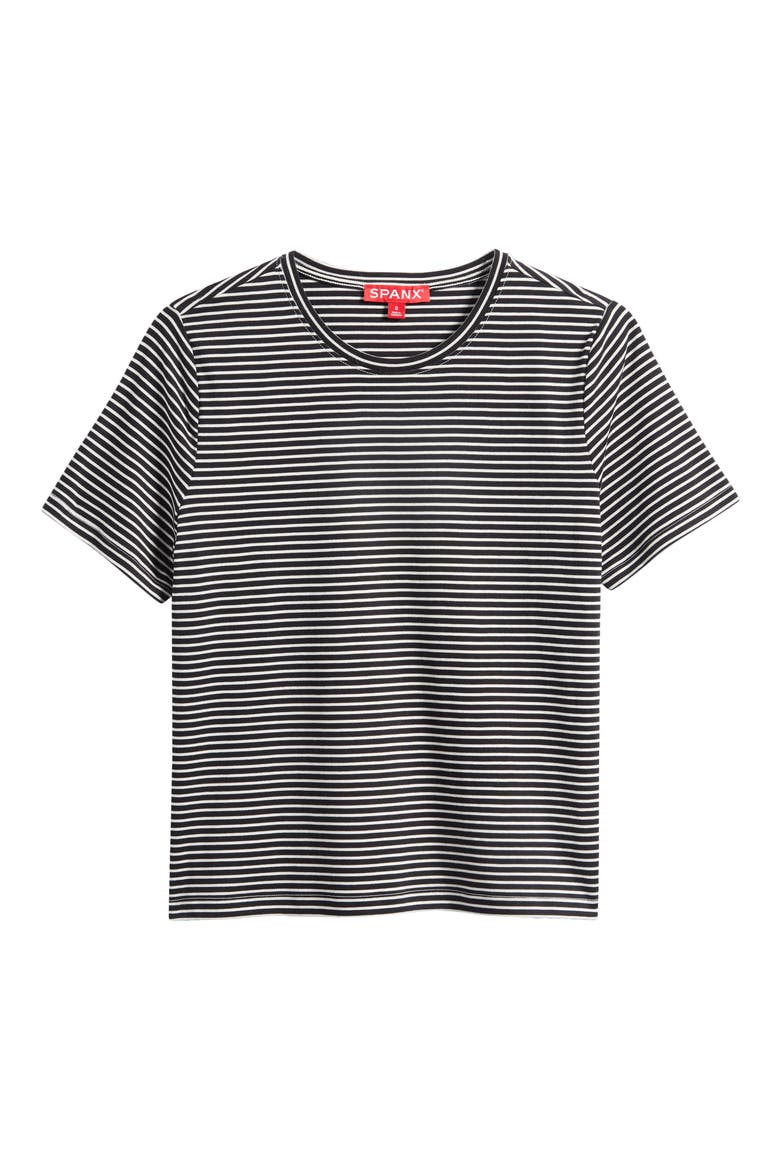 Lightweight Stripe Cotton Crewneck T-Shirt, Alternate, color, MINISHUTTER CB/ L