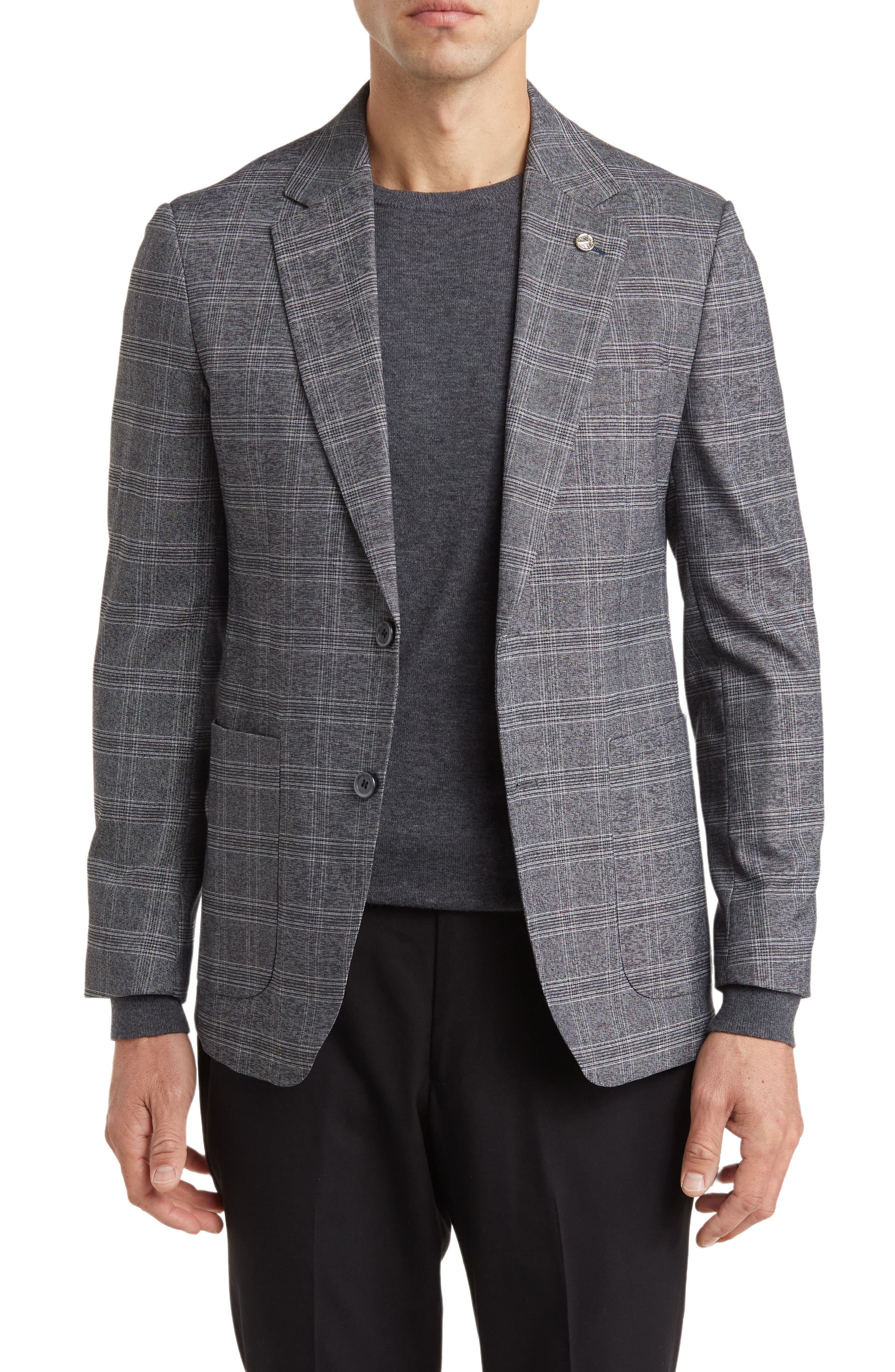 TOM BAINE Performance Wrinkle Resistant Plaid Sport Coat (Men ...