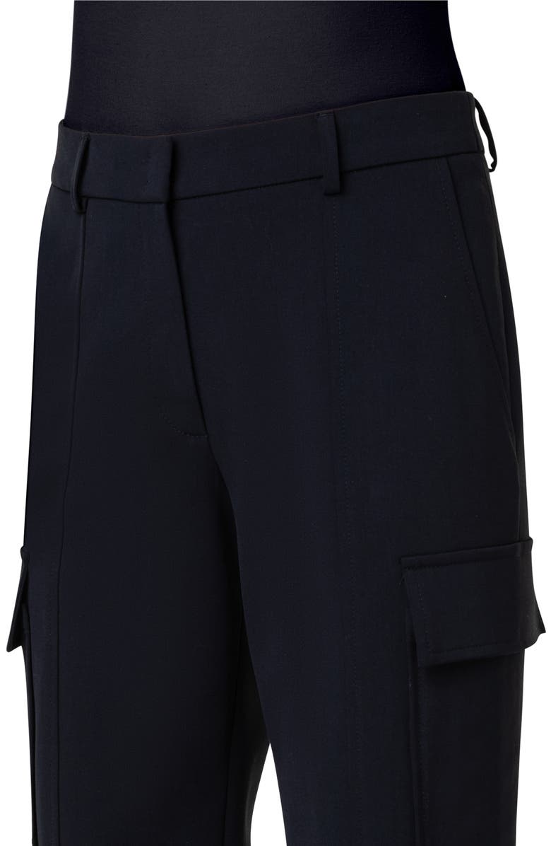 Akris Mel Stretch Wool Cargo Pants, Alternate, color, 