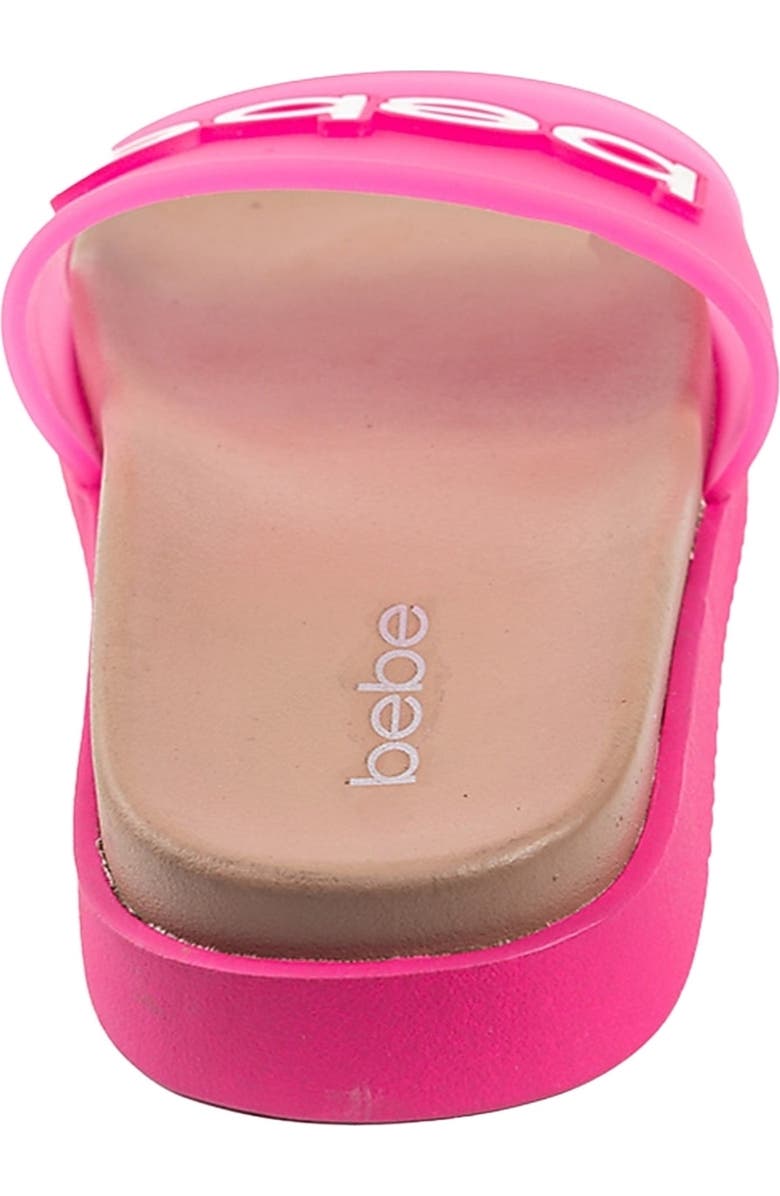 bebe Translucent Slide Sandal, Alternate, color, Pink Multi