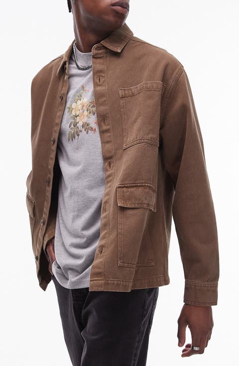 Patch Pocket Cotton Twill Overshirt