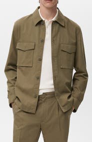 MANGO Regular Fit Lyocell & Cotton Jacket
