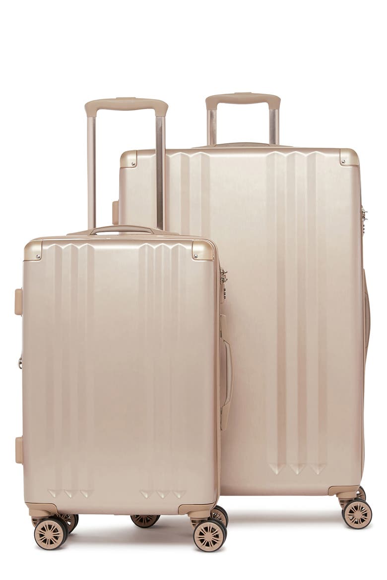 Ambeur 2-Piece Spinner Luggage Set, Main, color, GOLD