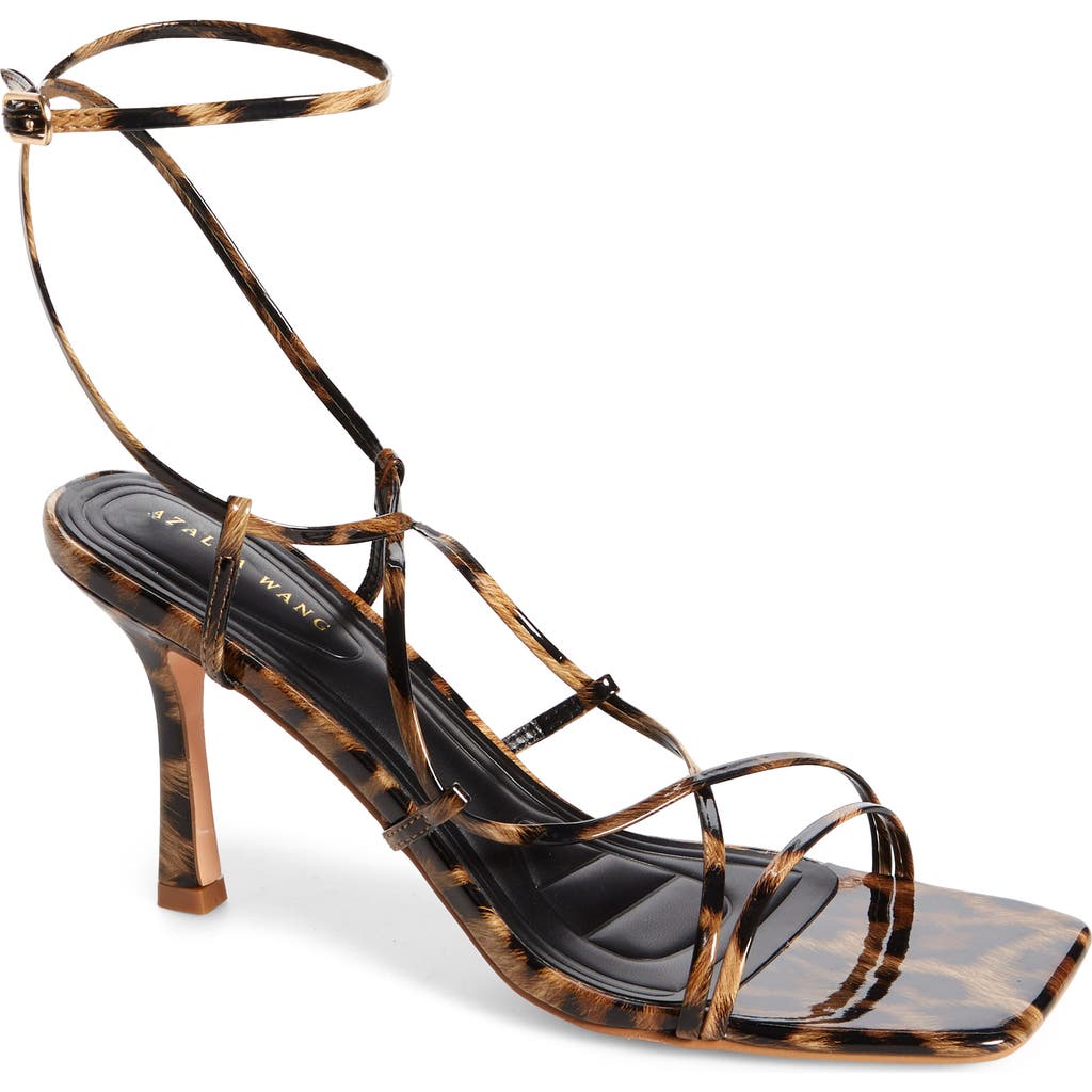 Azalea Wang Kaylin Ankle Strap Sandal In Animal Print