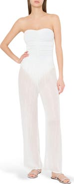Milly Celina Pinstripe Cover-Up Pants