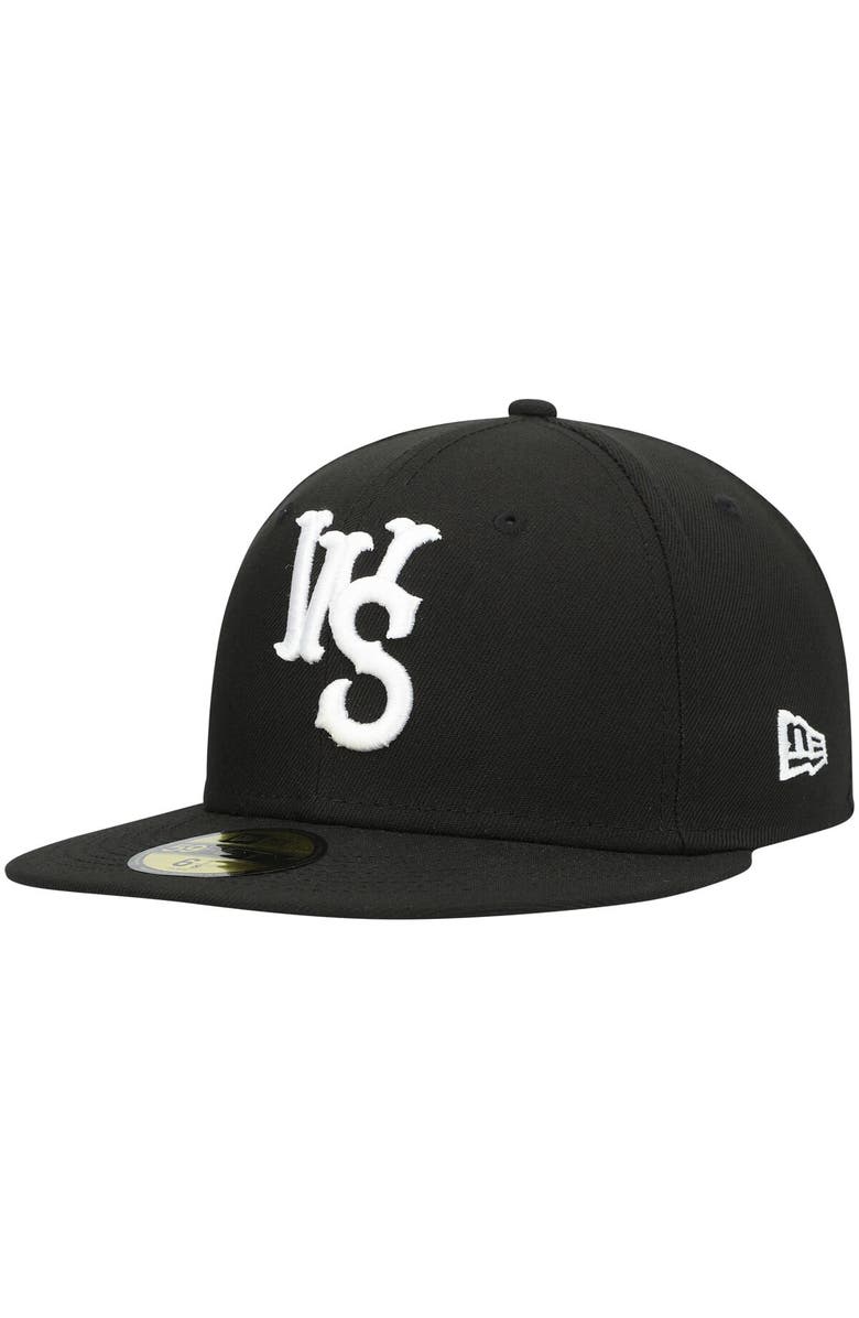 New Era Men's New Era Black Winston-Salem Dash Authentic Collection Team Home 59FIFTY Fitted Hat, Main, color,