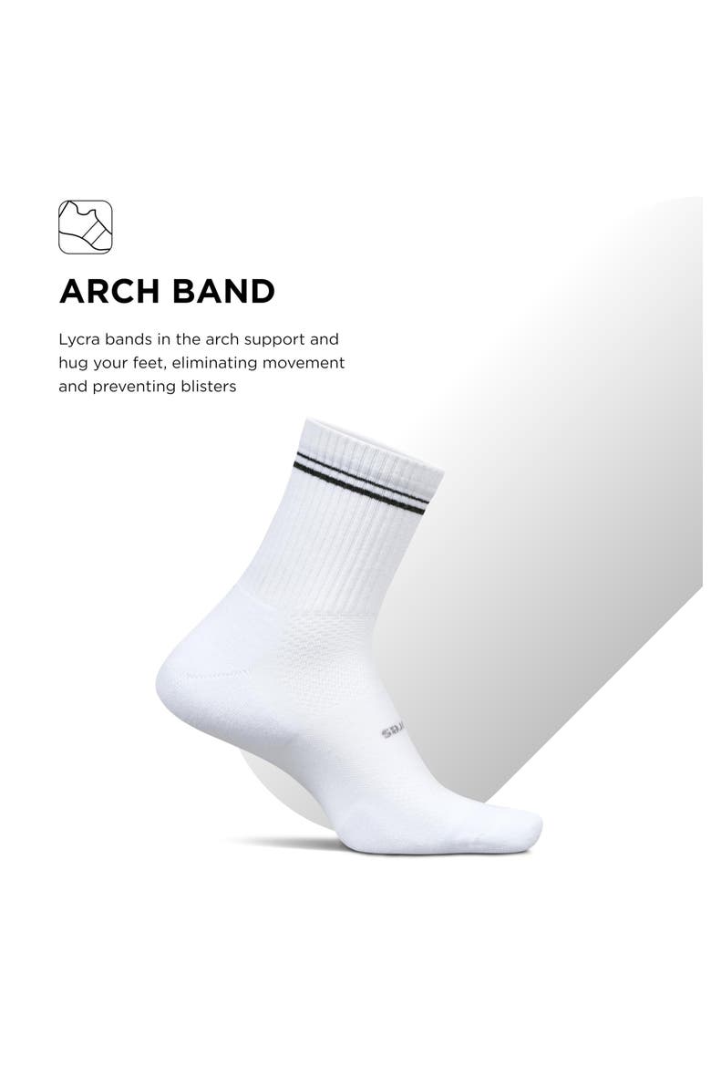 High Performance Max Cushion Quarter Tall Sock MoistureWicking Athletic Socks, Alternate, color, Black Stripe