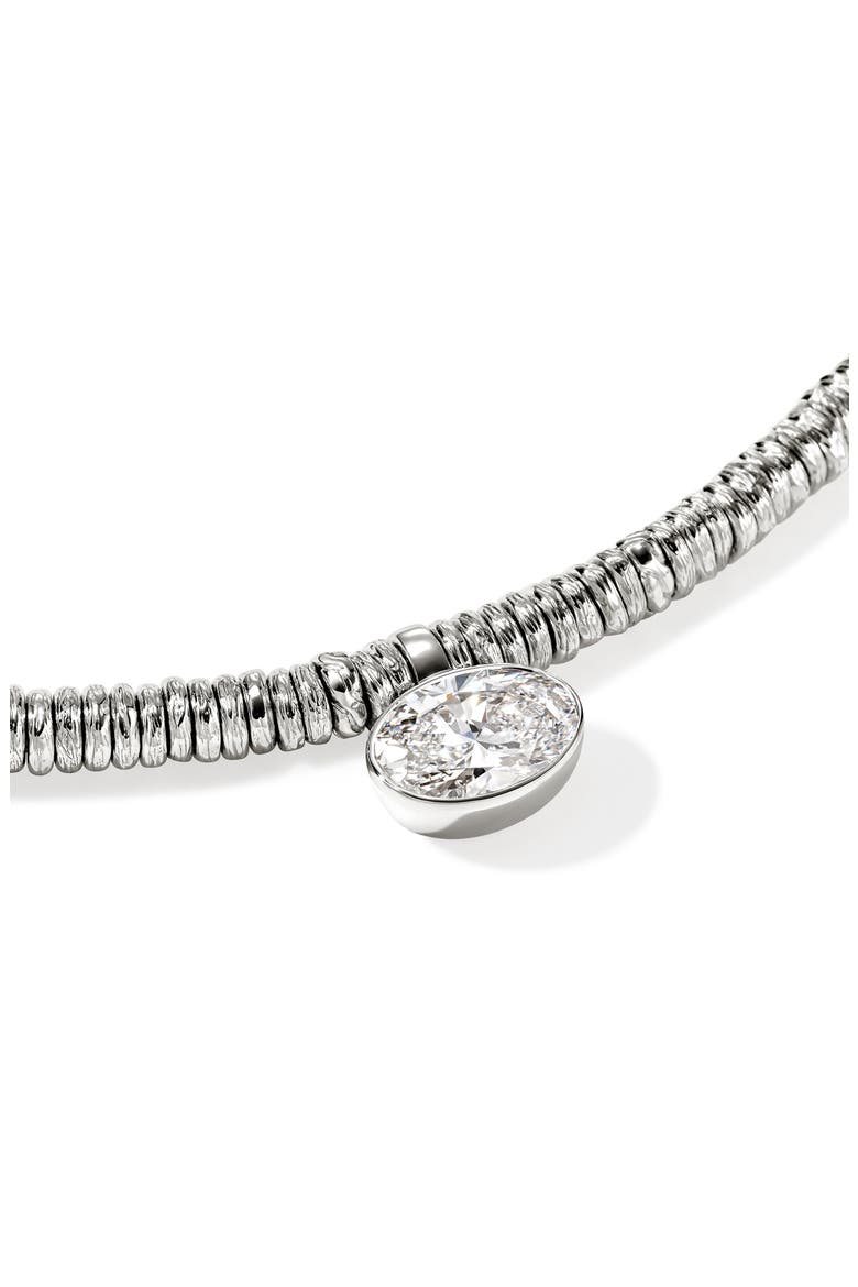 JH Lovestruck™ Heishi Pendant Necklace, Sterling Silver, Lab-Grown Diamond, 2.0TCW, Alternate, color, SILVER