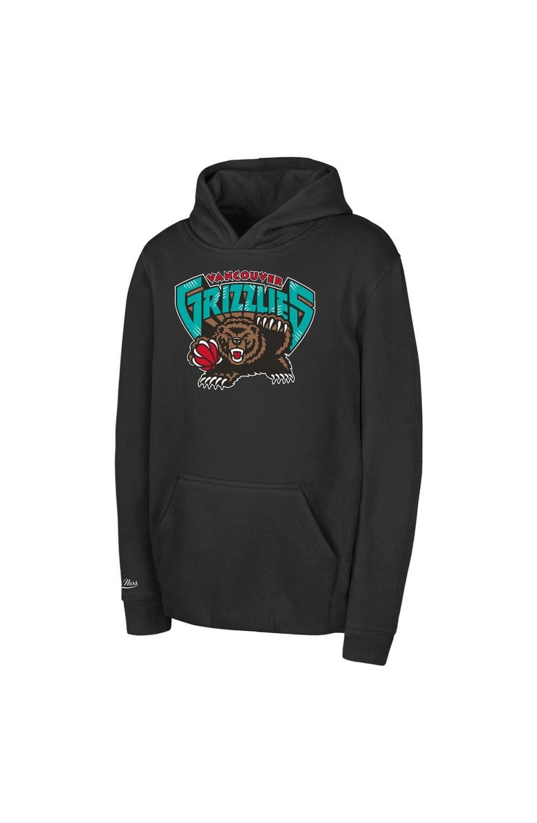 Mitchell & Ness Toddler Mitchell & Ness Black Vancouver Grizzlies Hardwood Classics Retro Logo Pullover Hoodie, Main, color, Black
