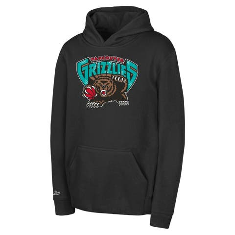 Toddler Mitchell & Ness Black Vancouver Grizzlies Hardwood Classics Retro Logo Pullover Hoodie