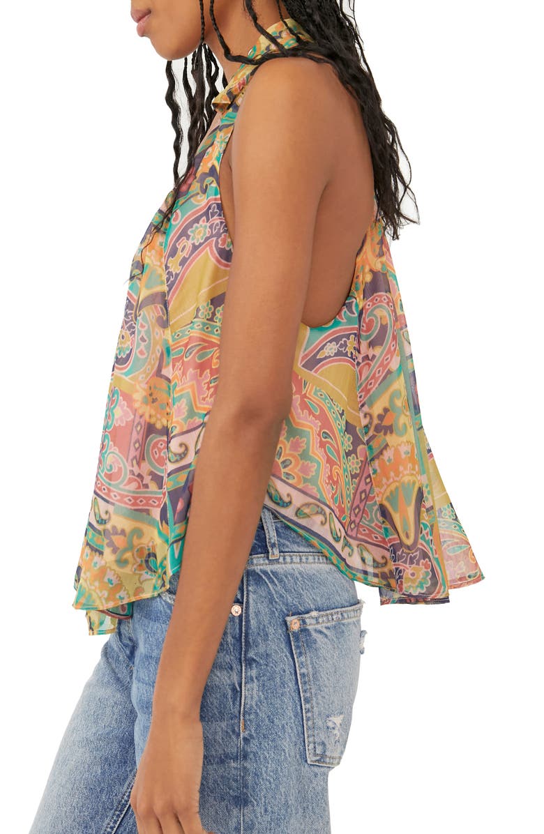 Free People Strawberry Print Halter Tank, Alternate, color, 