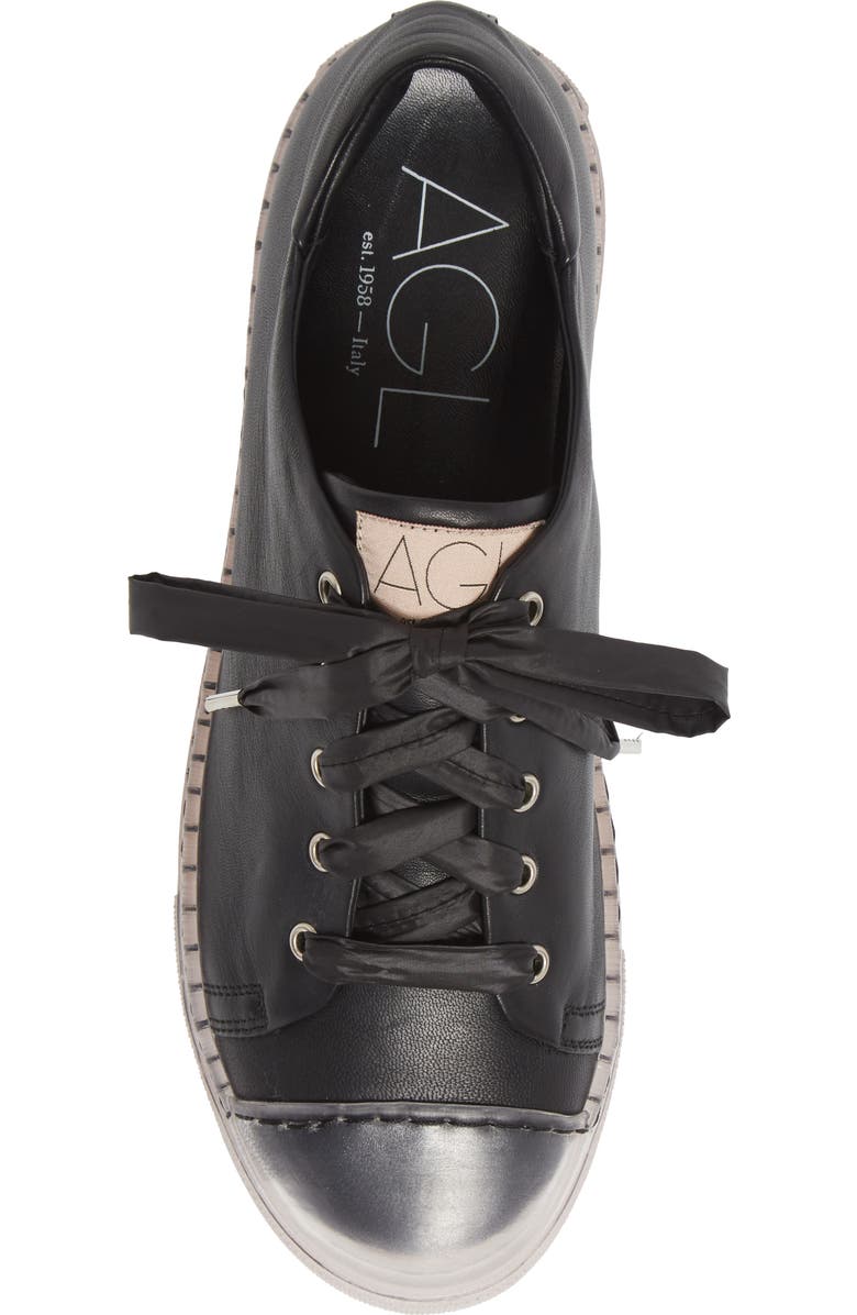 AGL Clear Sole Leather Sneaker, Alternate, color,