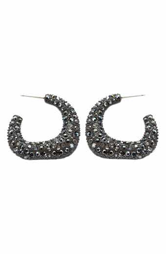 Panacea Pavé Square Hoop Earrings