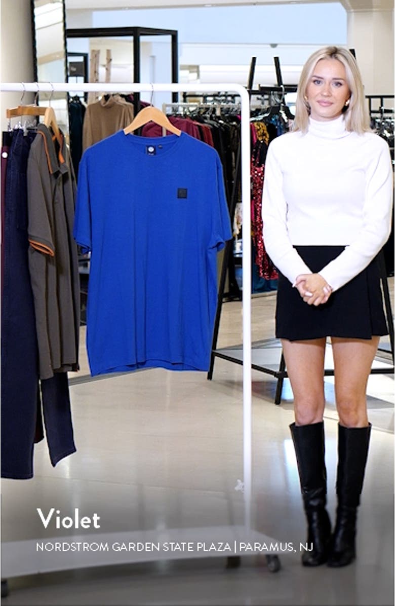 Logo Embroidered Cotton Stretch Jersey T-Shirt, sales video thumbnail