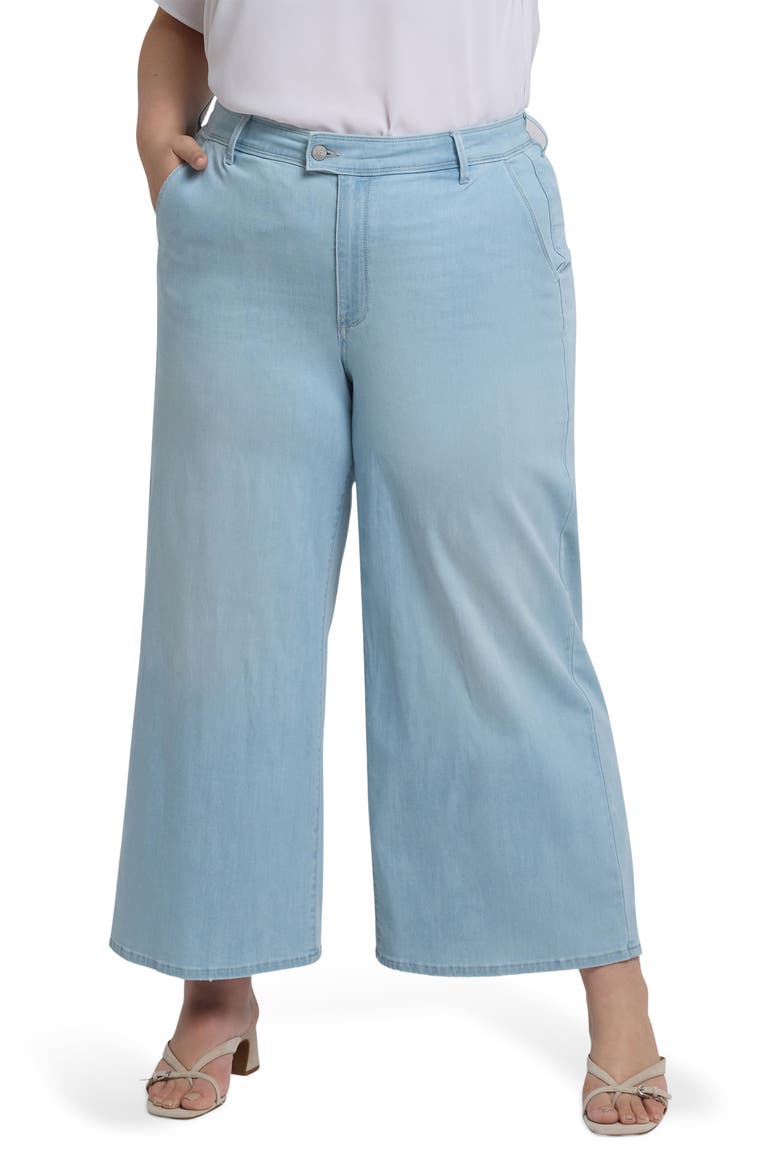 Mona High Waist Ankle Wide Leg Trouser Jeans, Main, color, CLEAR WATERS
