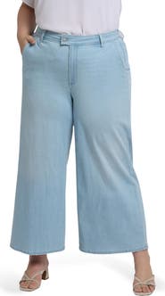 NYDJ Mona High Waist Ankle Wide Leg Trouser Jeans