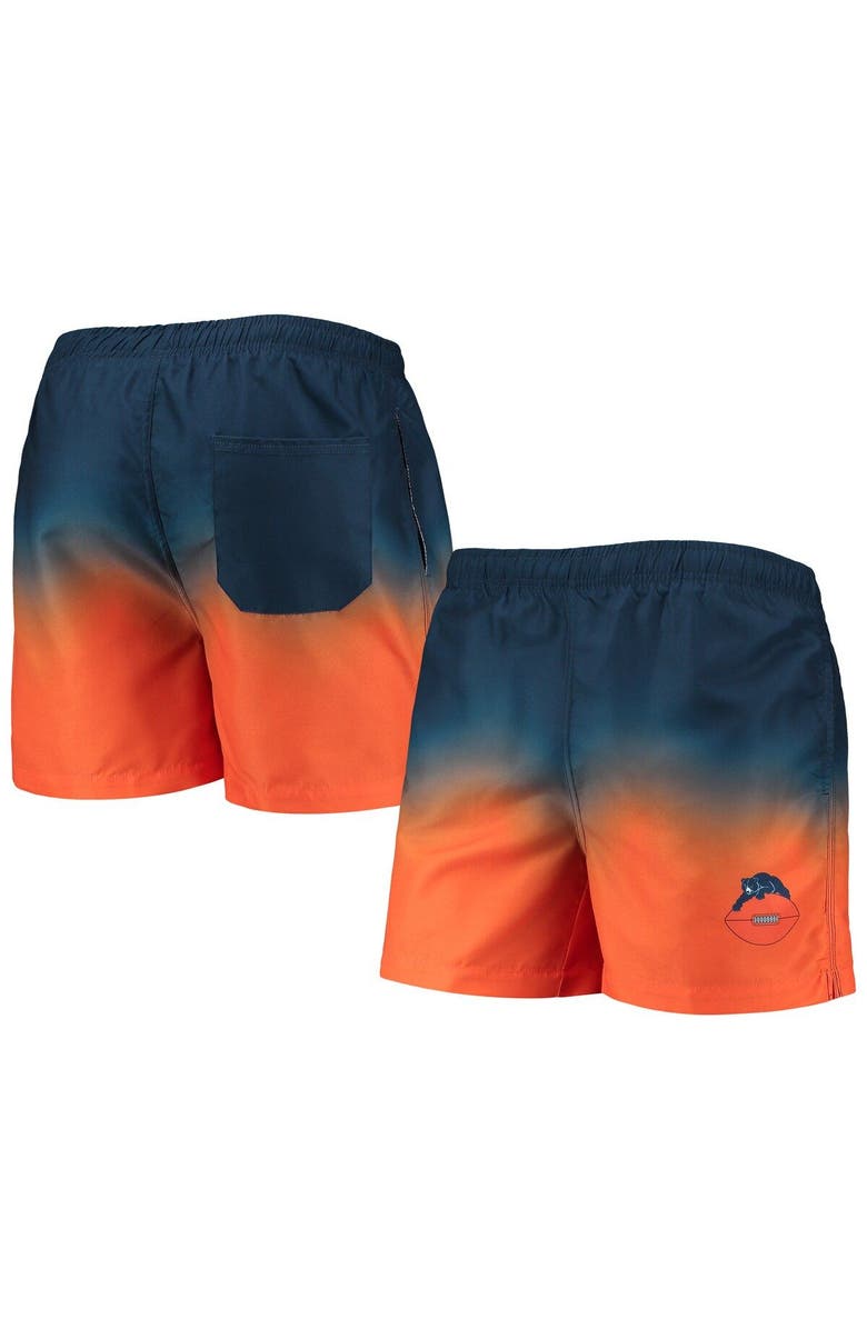 FOCO Men's FOCO Navy/Orange Chicago Bears Retro Dip-Dye Swim Shorts, Main, color, 
