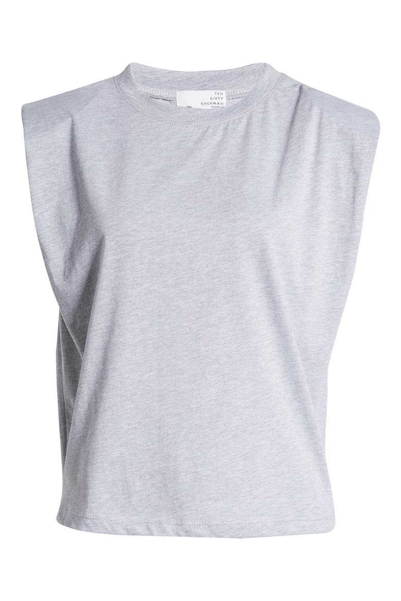 Padded Shoulder Tank, Alternate, color, LIGHT GREY