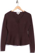 JASON WU Peplum Button Front Cardigan