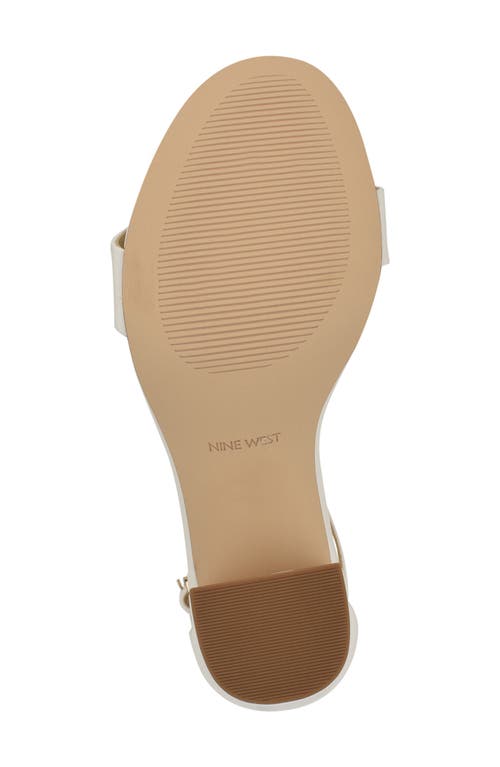 Nine West Toniann Ankle Strap Sandal In White