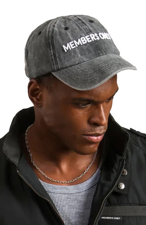 Members Only Washed Baseball Cap In Gray