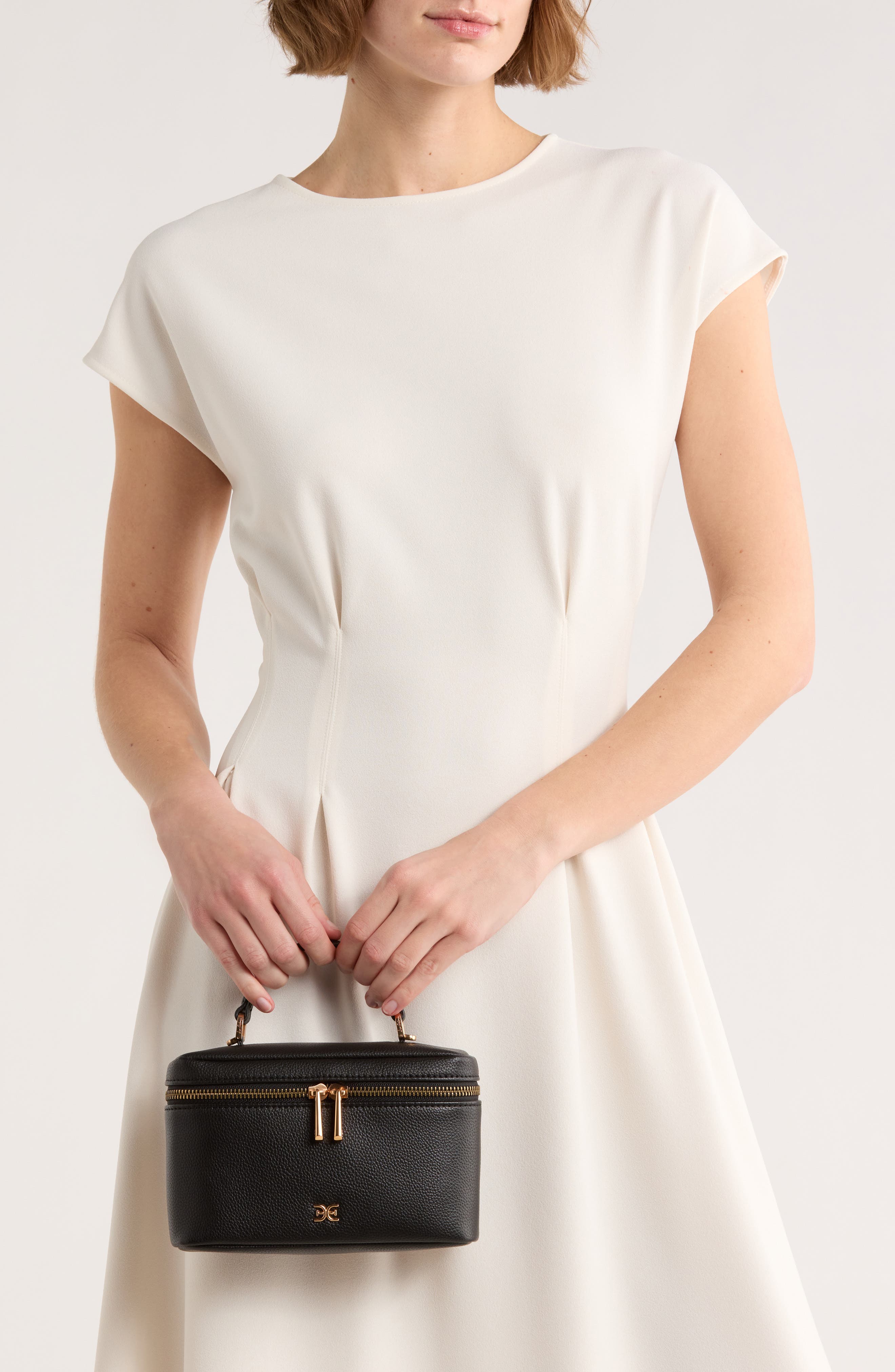 Sam Edelman Corrie Top Handle Handbag, Alternate, color, Black