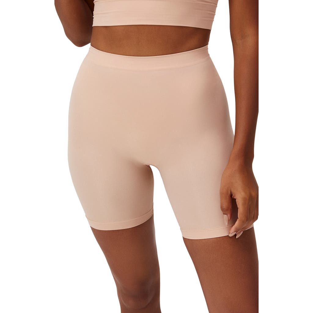 Noodyskin Body Smooth Seamless Forming Mid Shorts In Nude