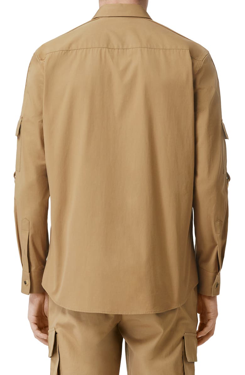 Burberry Crawford Roll Sleeve Button-Up Shirt, Alternate, color, 