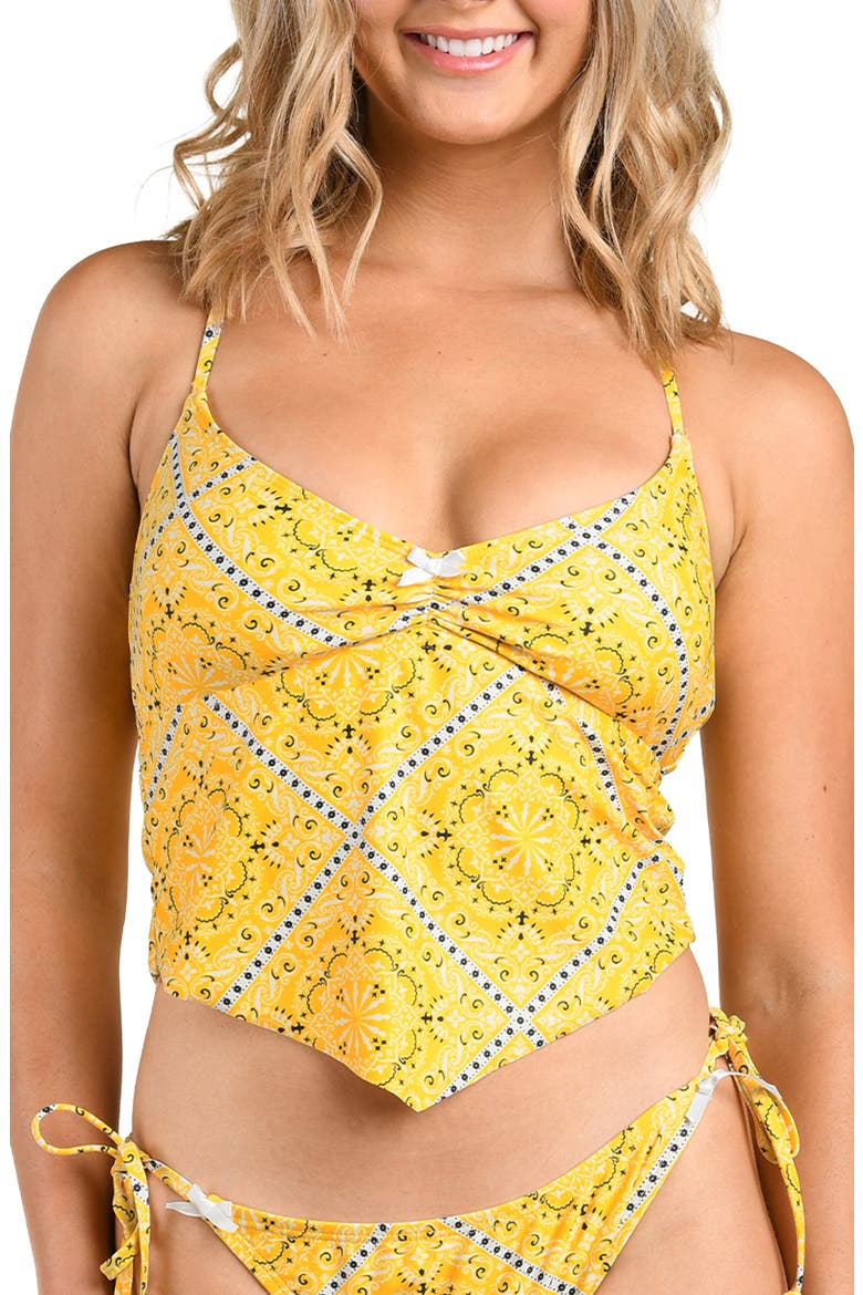 Sunshine Midkini Bikini Top, Main, color, DANDELION