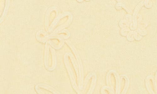 Elie Elie Tahari Floral Embroidered Crewneck Sweater In Yellow