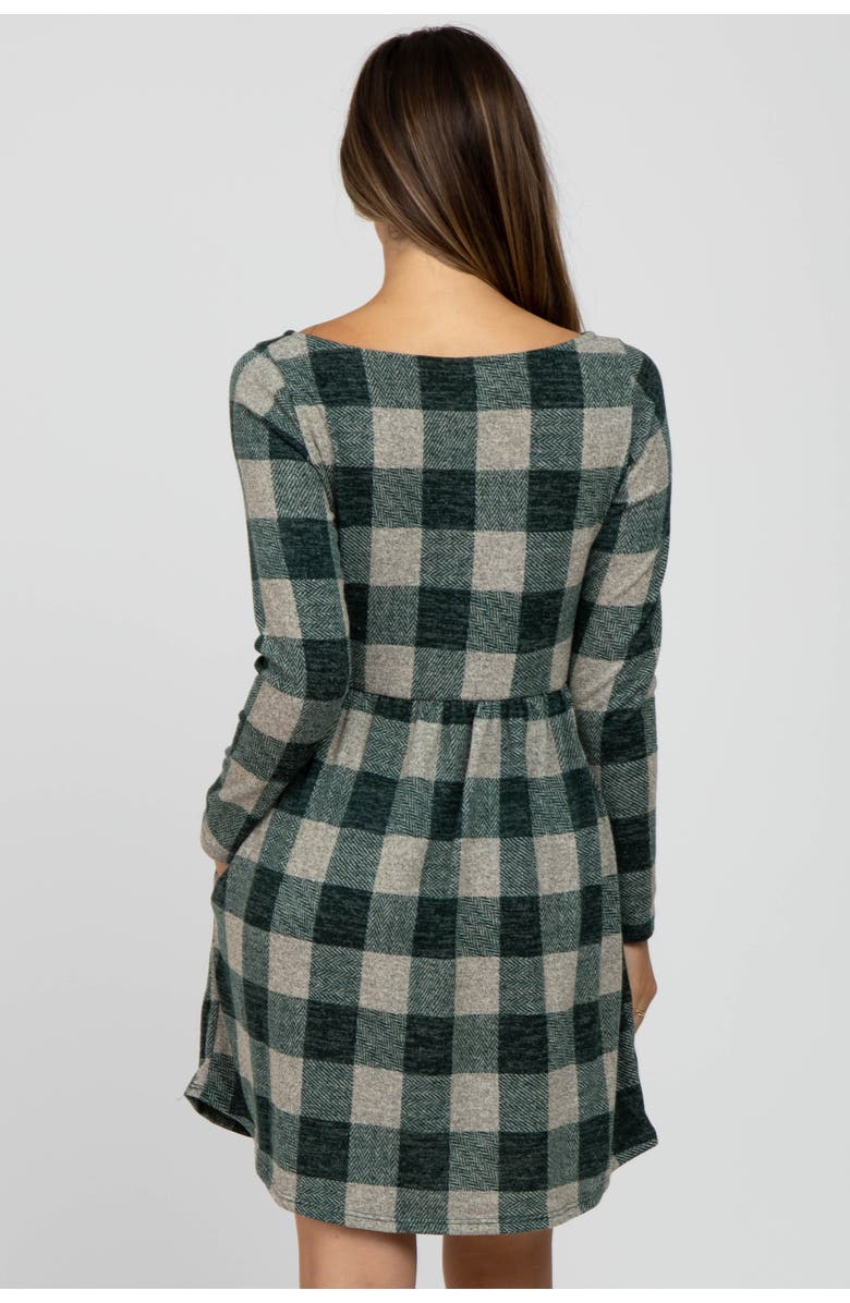 PinkBlush Plaid Knit Dress, Alternate, color, Green