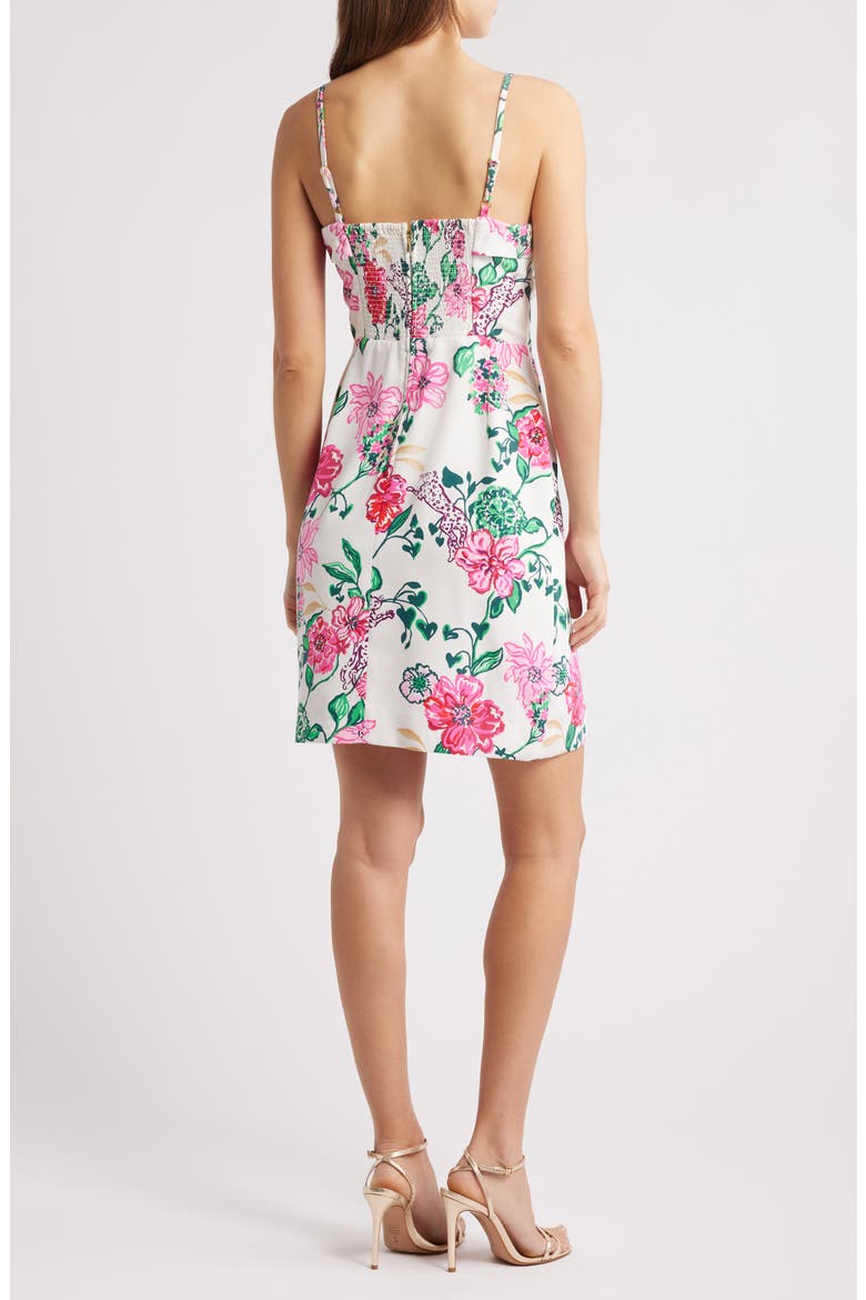 Nickola Floral Print Sleeveless Dress, Alternate, color, COCONUT
