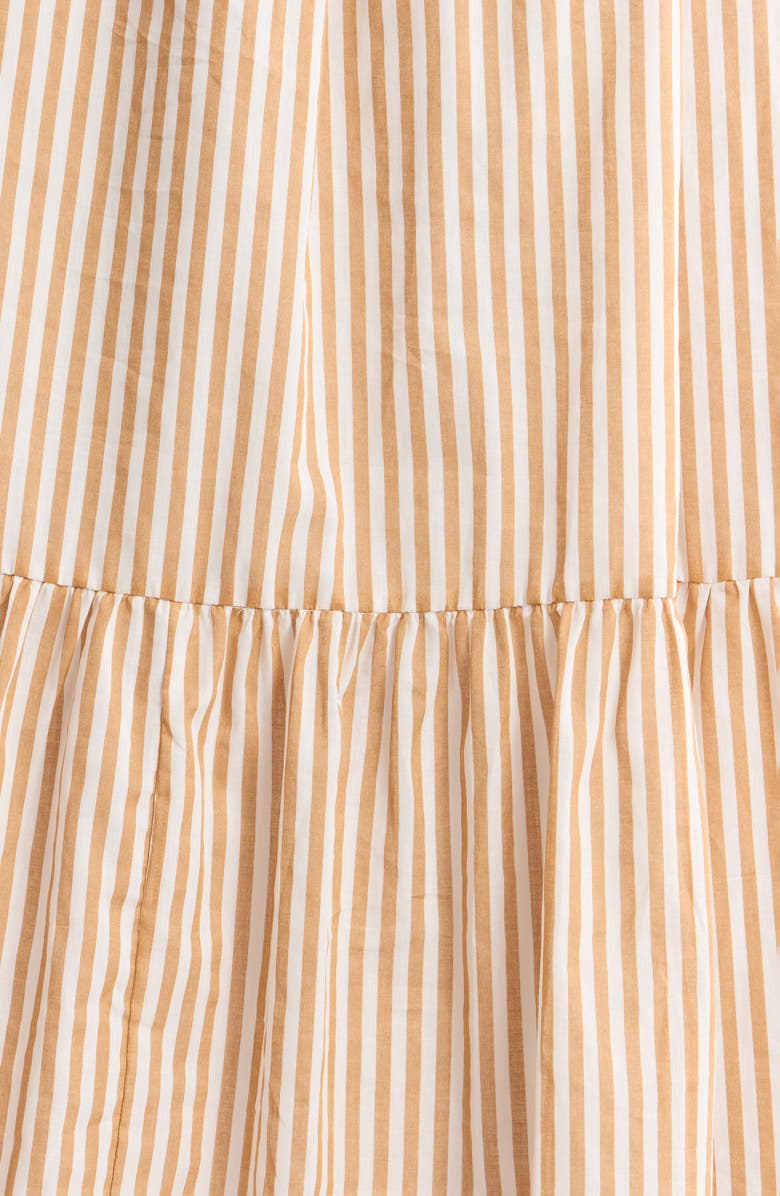 SUGARLIPS Dream State Beth Cotton Button-Up Midi Dress, Alternate, color, Taupe-Multi