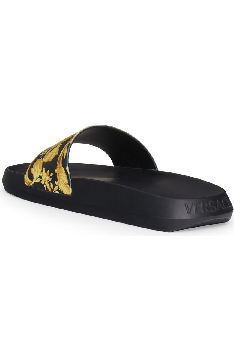 Versace Baroque Pool Slide Sandal, Alternate, color,