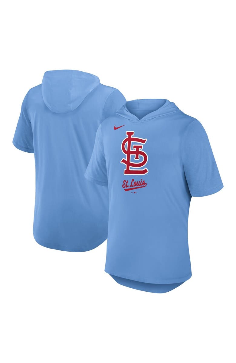 Nike Men's Nike Light Blue St. Louis Cardinals Tri-Blend Hoodie T-Shirt, Alternate, color, Light Blue