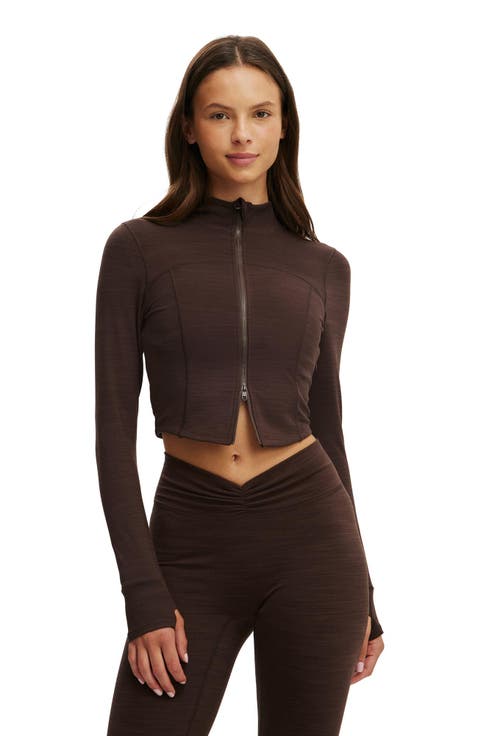 Women's Active Ultra Soft Contour Long Sleeve Zip Through