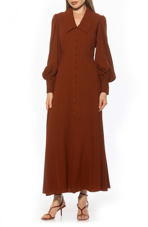 Kate Collared Long Sleeve Maxi Dress