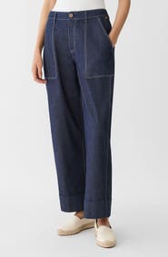 Lafayette 148 New York Highline Straight Leg Ankle Jeans