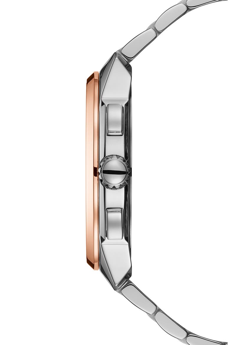 Madrigal Bracelet Chronograph Watch, 42mm, Alternate, color, STAINLESS STEEL/ ROSE GOLD