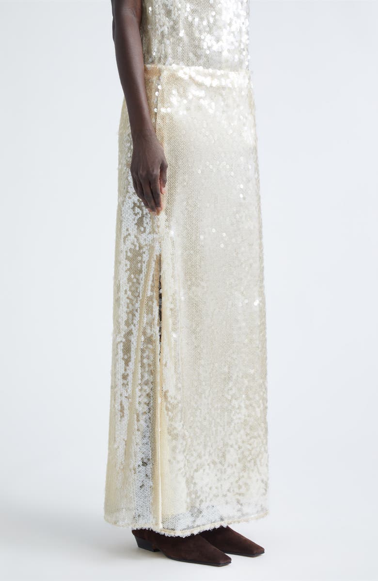Altuzarra Linnie Sequin Skirt, Alternate, color, Macadamia
