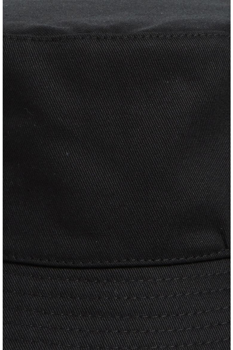 Cotton Canvas Bucket Hat, Alternate, color, BLACK