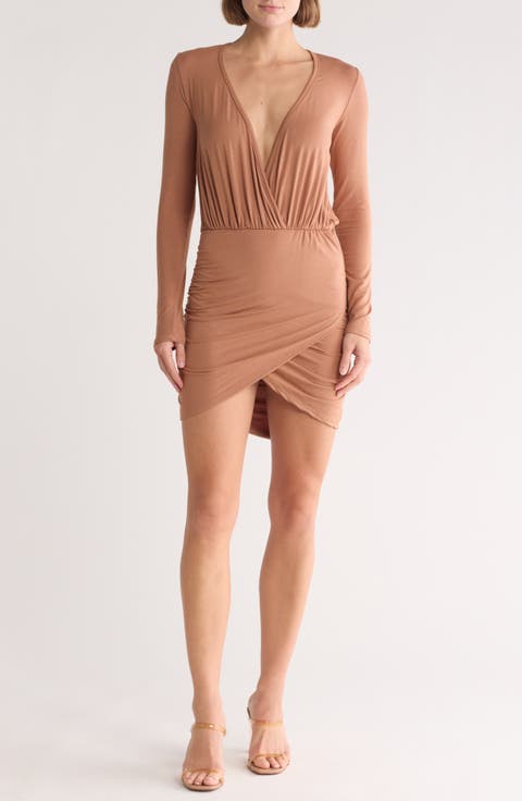 Ruched Long Sleeve Dress