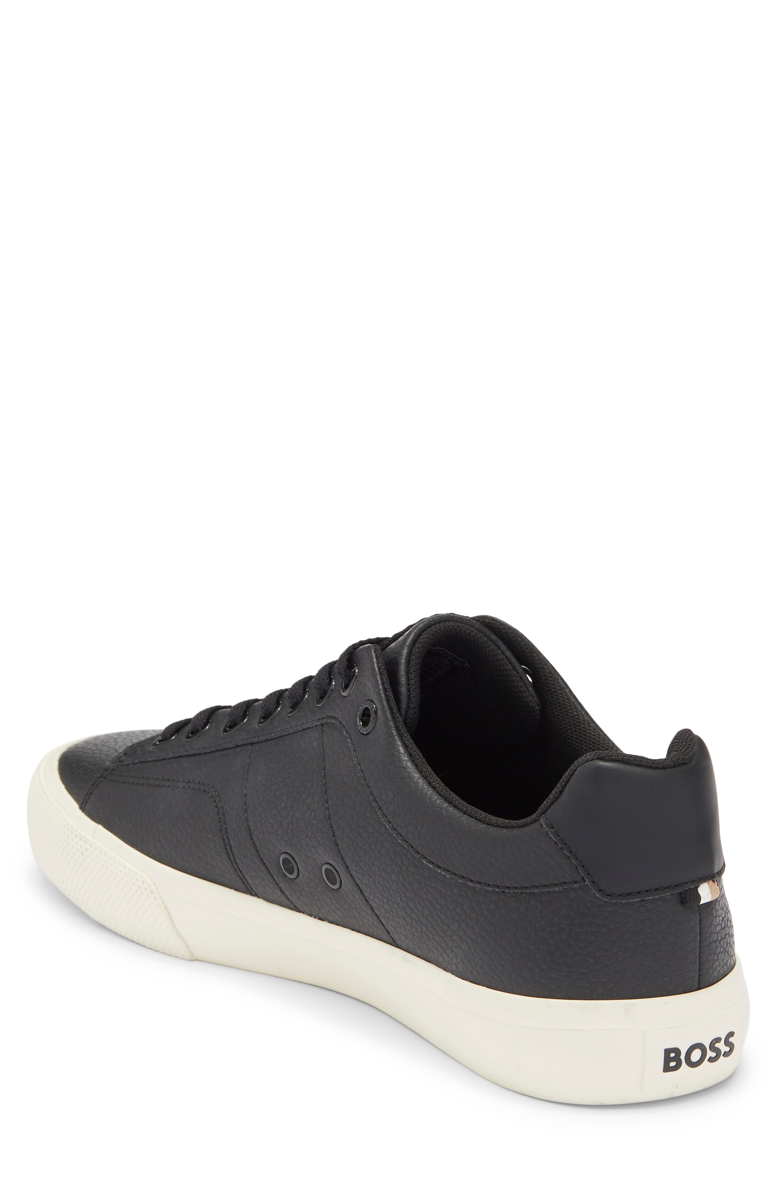 BOSS Aiden Tennis Sneaker, Alternate, color, Black/ Black/ White