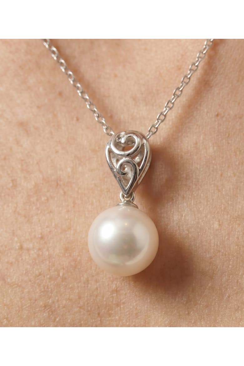 Akoya Pearl Andrea Pendant, Alternate, color, White Pearl