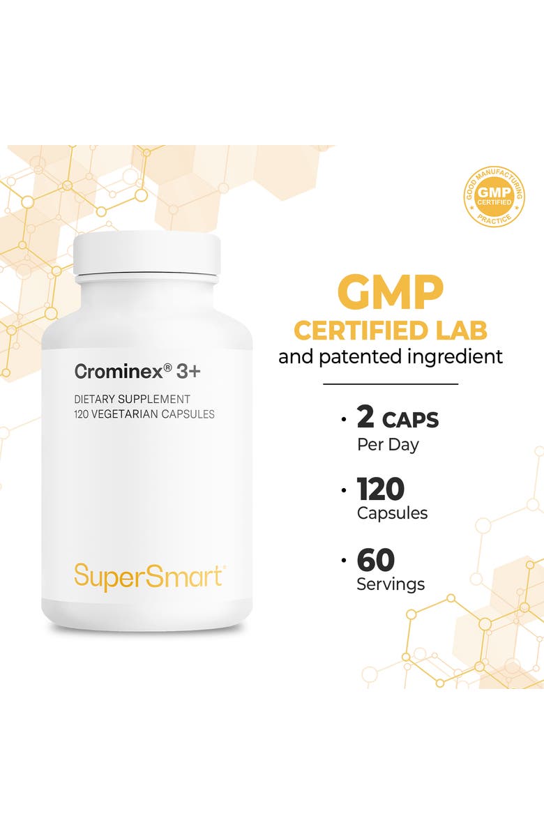 SuperSmart Crominex 3+ 20mg per Day, Alternate, color, NO COLOR