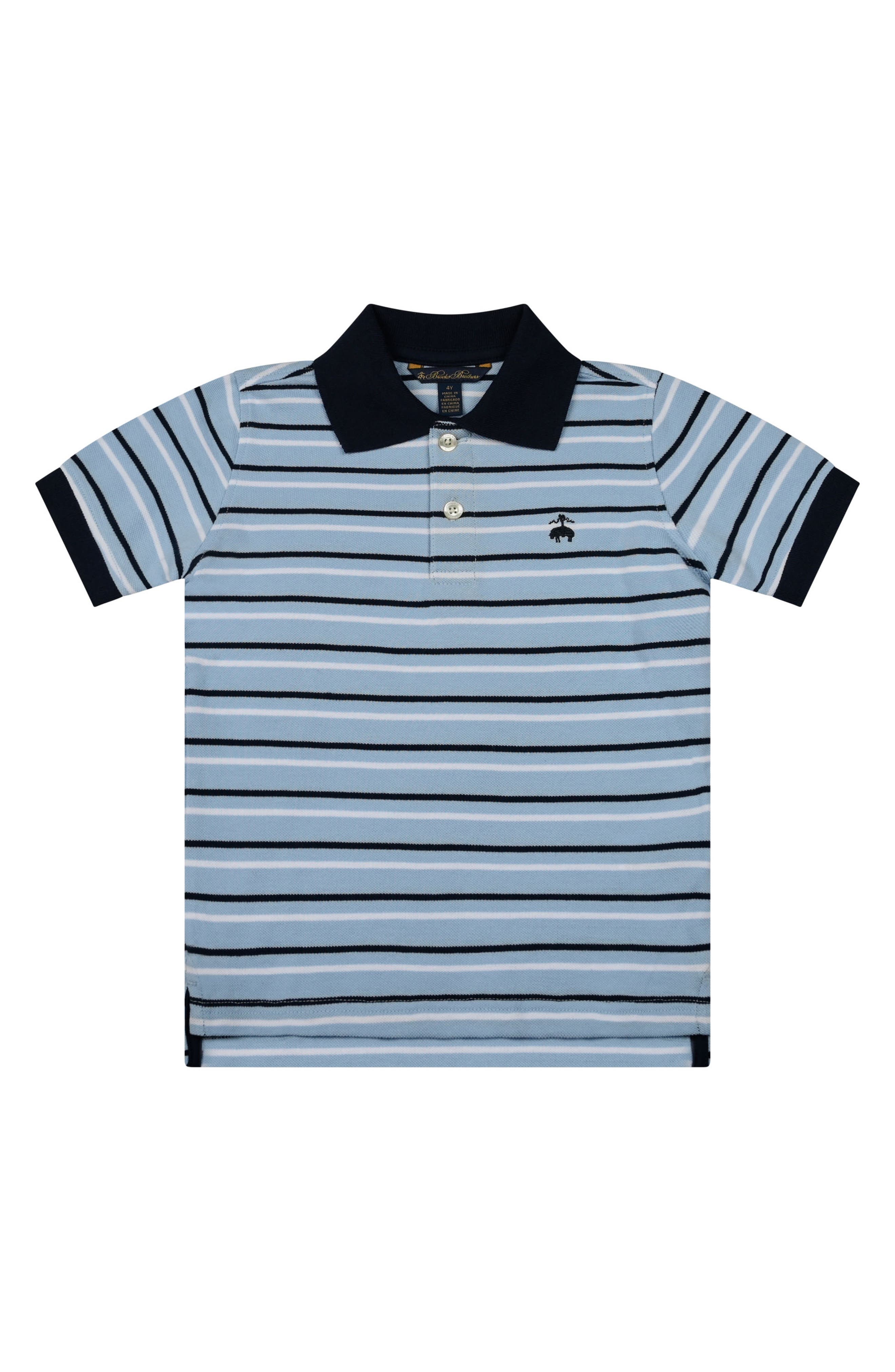 Brooks Brothers Kids' Stripe Piqué Polo