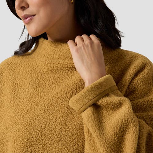 Backcountry Wander Pile-fleece Mock-neck Top In Brown