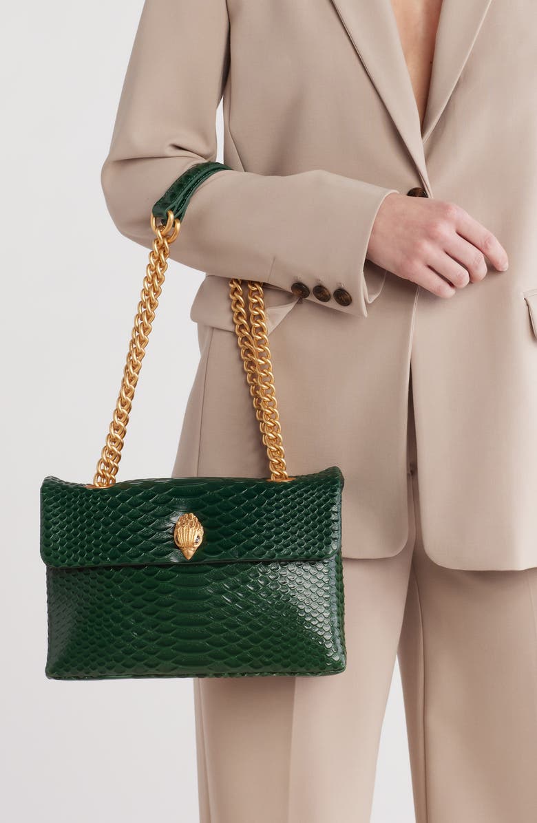 Kurt Geiger London Kensington Snake Print Shoulder Bag, Alternate, color,