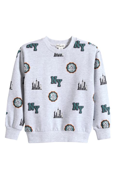 Kids' NYC Skyline Print Stretch Organic Cotton Sweatshirt (Toddler)